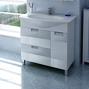 Тумба для комплекта Aquanet Сити 90 белая