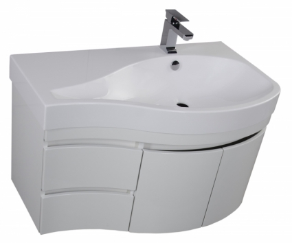 Тумба с раковиной Aquanet Сопрано 2-95 белая R