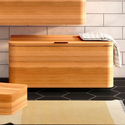 Тумба VitrA Nest Trendy 80 подкатная, натуральная древесина