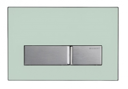 Кнопка смыва Geberit Sigma 50 мятно-зеленое стекло 