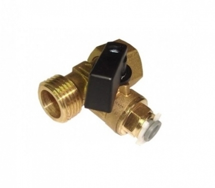 Узел подключения к водопроводу (тройник с шаровым клапаном 1/2"x1/2"x1/4")