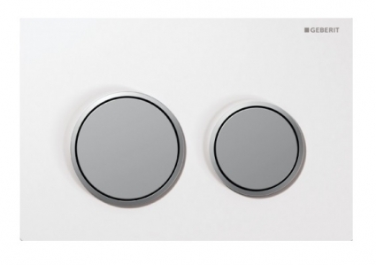 Кнопка смыва Geberit Omega 20 белый/хром матовый