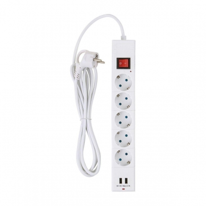 Сетевой фильтр Duwi 2хUSB 5гн 3м с/з 32592 5
