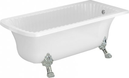 Ванна из искусственного камня Migliore Olivia 27002 174x80 белая, хром