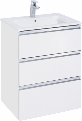 Тумба для комплекта Roca The Gap 60, 3 ящика, белый глянец