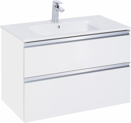 Тумба для комплекта Roca The Gap 80, 2 ящика, белый глянец