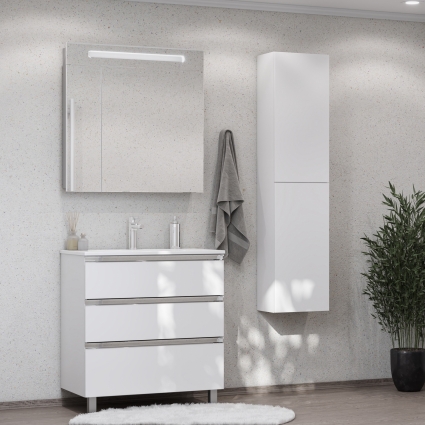 Мебель для ванной Roca The Gap 80, 3 ящика, белый глянец