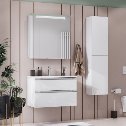 Мебель для ванной Roca The Gap 80, 2 ящика, белый глянец