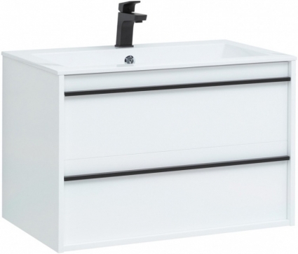 Тумба для комплекта Aquanet Lino 80 белый матовый