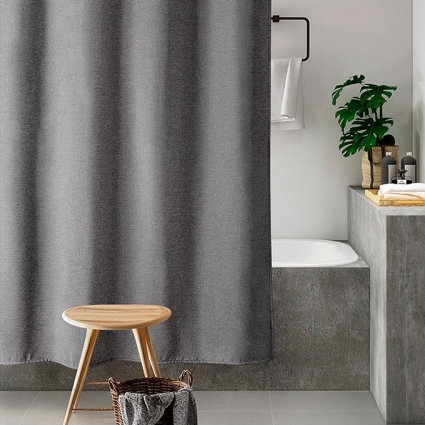 Штора для ванной Carnation Home Fashions Linen Grey LIN240GR серый