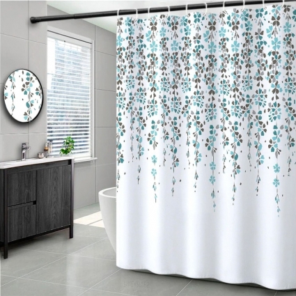 Штора для ванной Carnation Home Fashions Garland ALA180GRN