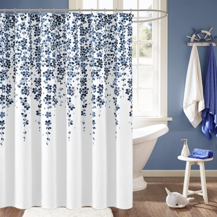 Штора для ванной Carnation Home Fashions Garland ALA180BLU