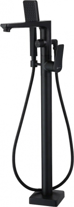 Смеситель Lemark Bronx LM3744BL напольный, для ванны с душем, черный