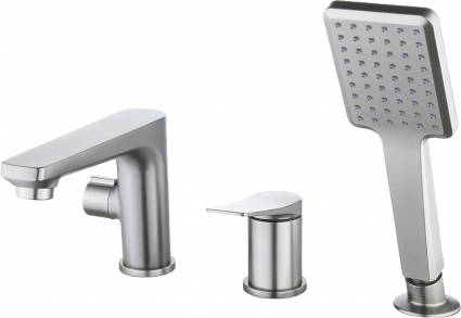 Смеситель Lemark Bronx LM3745GM на борт ванны, графит