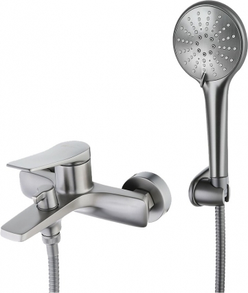 Смеситель Lemark Bronx LM3714GM для ванны с душем, графит