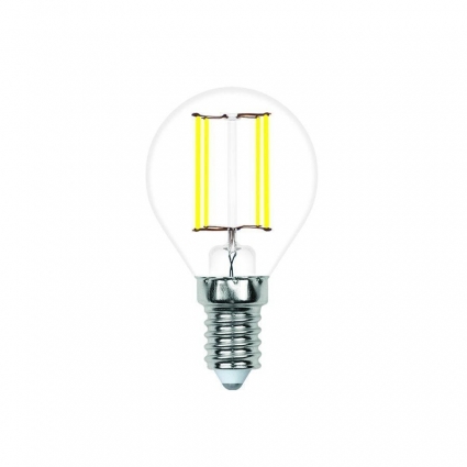 Лампа светодиодная филаментная Volpe E14 7W 3000K прозрачная LED-G45-7W/3000K/E14/CL/SLF UL-00008318