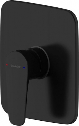 Смеситель Bravat Source PB8173218BW-ENG для душа, черный