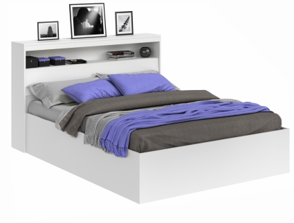 Кровать MYROOM Family Виктория 140х200 белого цвета с блоком и матрасом