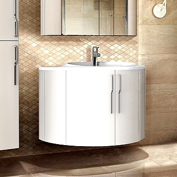 Тумба с раковиной Belux Рото 90 белая