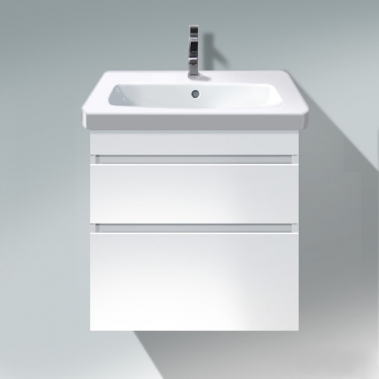 Тумба с раковиной Duravit DuraStyle 65 белая матовая 2 ящика