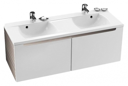 Тумба с раковиной Ravak Classic 130 эспрессо/белая