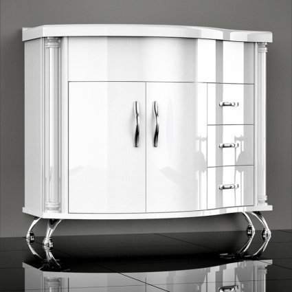 Тумба с раковиной Belux Ария 110 белая L