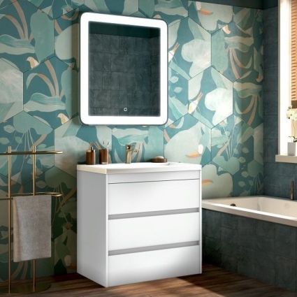 Мебель для ванной Art&Max Family 75, напольная, Bianco Lucido