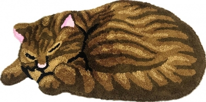 Коврик Carnation Home Fashions Sleeping Cat Brown 84 см