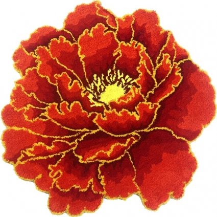 Коврик Carnation Home Fashions Peony Flower Red 73 см