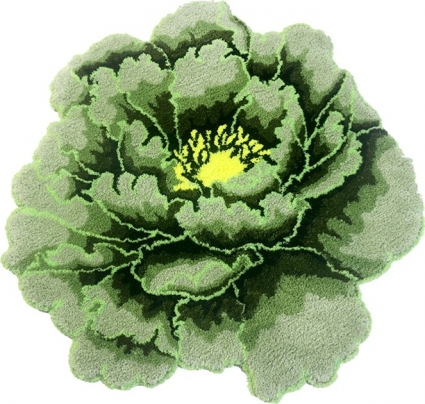 Коврик Carnation Home Fashions Peony Flower Green 73 см