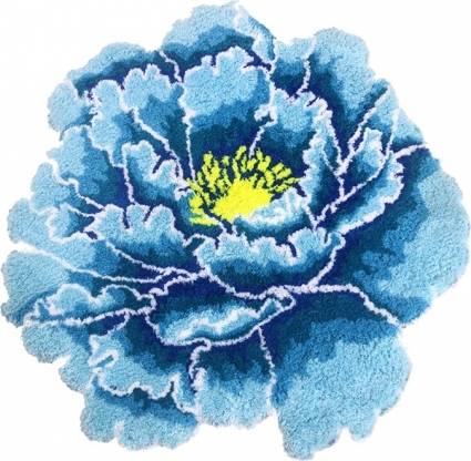 Коврик Carnation Home Fashions Peony Flower Blue 73 см