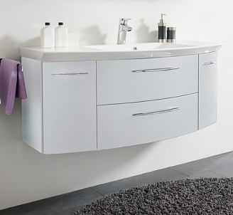 Тумба с раковиной Pelipal Cassca 140 белый глянец