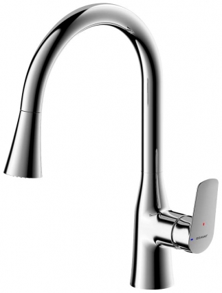 Смеситель Bravat Rhein F7460564CP-ENG для кухонной мойки, хром