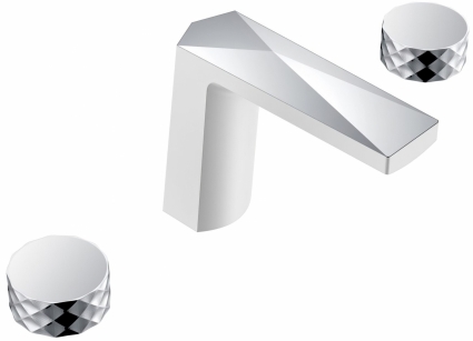 Смеситель для раковины Boheme Venturo 150-WCR-DIAMOND белый, хром
