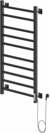 Полотенцесушитель электрический Ника Step-2 100/50 черный матовый, R