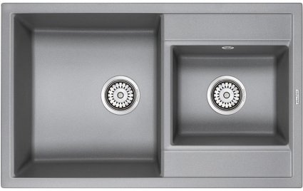Мойка кухонная Paulmark Tandem PM238250-GRM серый металлик