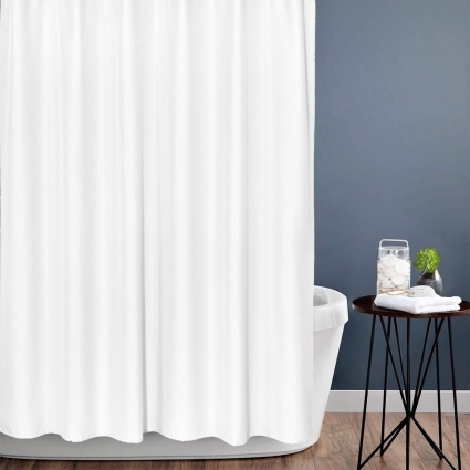 Штора для ванной Carnation Home Fashions Grace Jacquard White 300х200 см