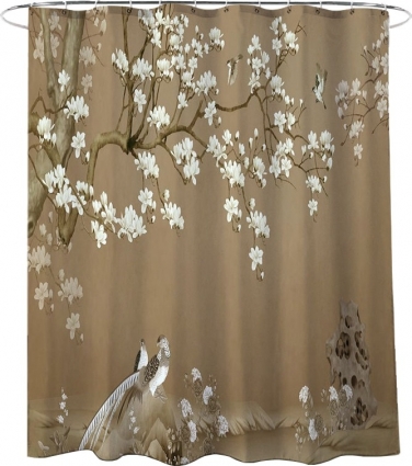 Штора для ванной Carnation Home Fashions Birds of Paradise White 180х200 см