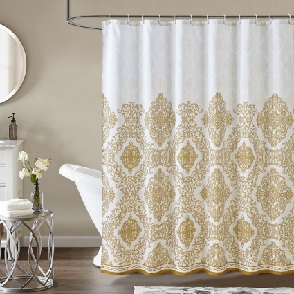 Штора для ванной Carnation Home Fashions Pattern Gold 180х200 см
