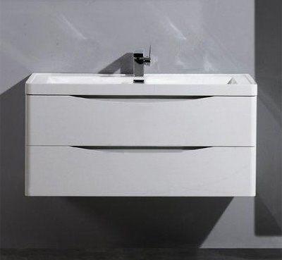 Тумба с раковиной BelBagno Ancona-N 100 bianco lucido подвесная