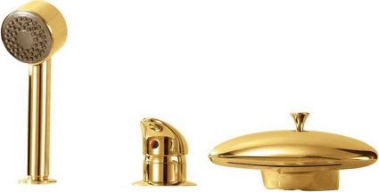 Смеситель Boheme Aquadesign 398 на борт ванны, золото