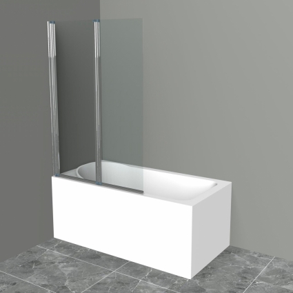 Шторка на ванну BelBagno Uno V-2-80/150-C-Cr стекло прозрачное