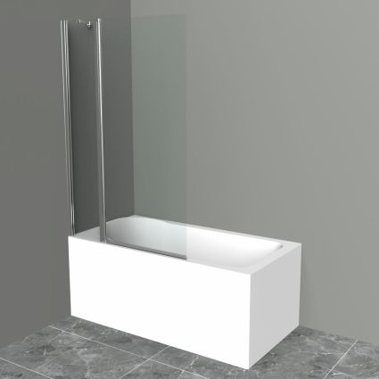 Шторка на ванну BelBagno Uno V-11-80/150-C-Cr стекло прозрачное