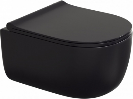 Унитаз подвесной Berges Wasserhaus Ego Black Rimless 082125 с микролифтом