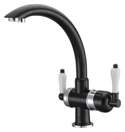 Смеситель Zorg Clean Water ZR 327 YF chrome black для кухонной мойки