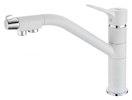 Смеситель Zorg Clean Water ZR 401 KF белый для кухонной мойки