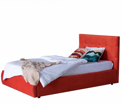 Кровать LASKA Family Selesta 120х200 с подъемным механизмом и матрасом оранжевого цвета