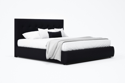 Кровать LASKA Family Selesta 180х200 с подъемным механизмом и матрасом черного цвета