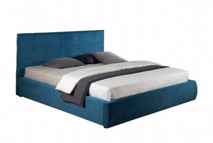 Кровать LASKA Family Selesta 180х200 с подъемным механизмом и матрасом синего цвета