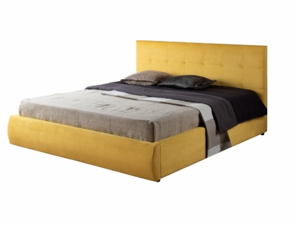 Кровать LASKA Family Selesta 140х200 с подъемным механизмом и матрасом желтого цвета